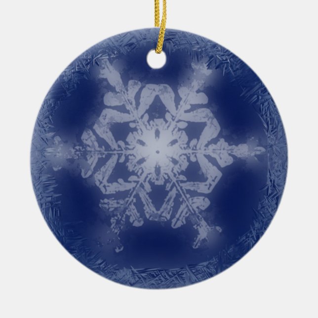 Schneeflocken 7 keramik ornament (Vorne)