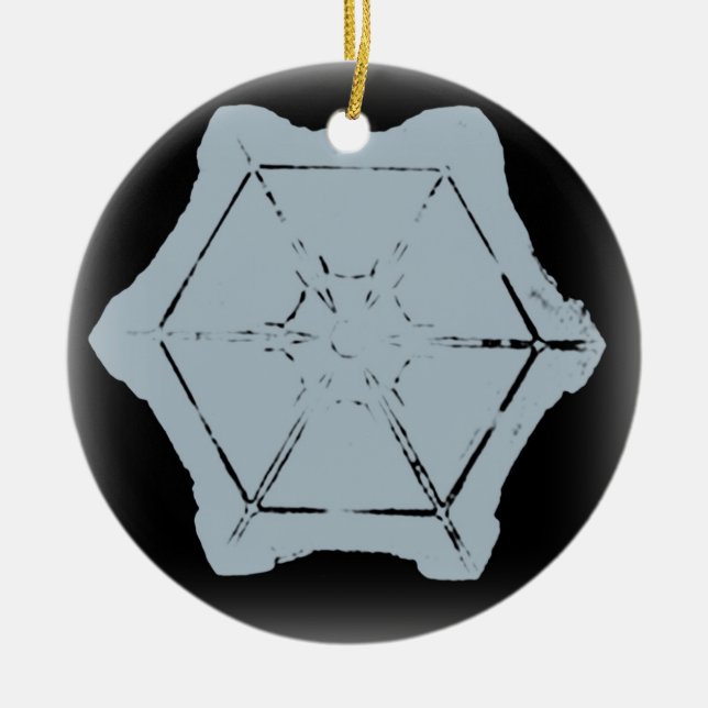 Schneeflocken 8 keramik ornament (Vorne)