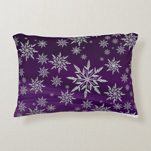 Schneeflocken Akzent Pillow Dekokissen (Vorderseite)