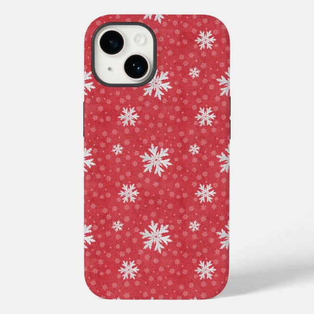 Schneeflocken am Heiligabend Einladung Napkins Tis Case-Mate iPhone 14 Hülle (Rückseite)
