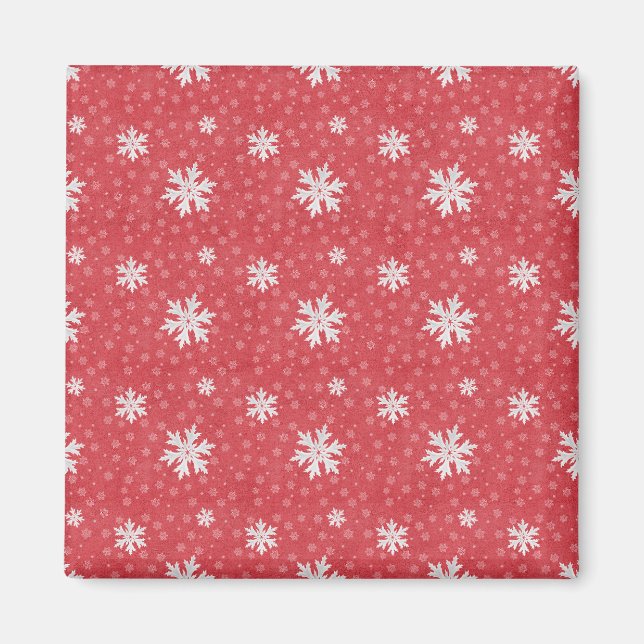 Schneeflocken am Heiligabend Einladung Napkins Tis Magnet (Vorne)