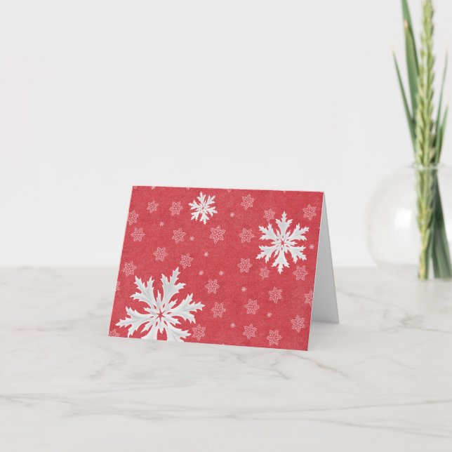 Schneeflocken am Heiligabend Postkarte (Vorderseite)