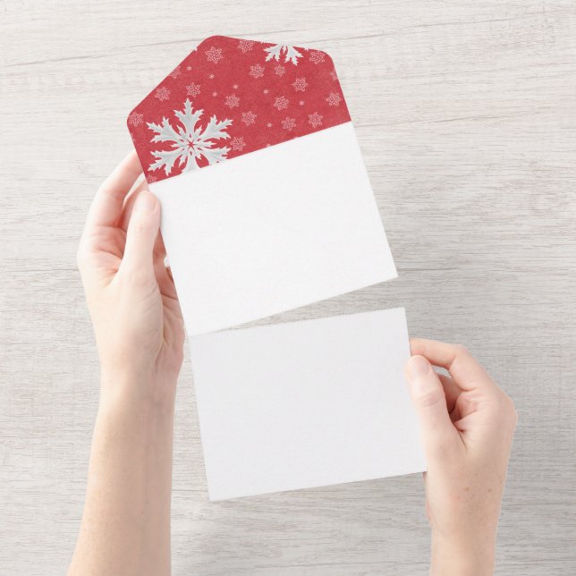 Schneeflocken am Heiligabend Postkarte (Abreißen)