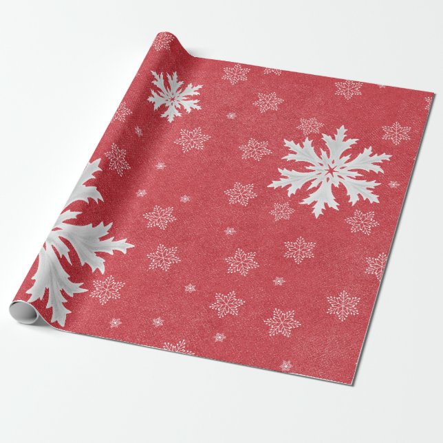 Schneeflocken am Heiligabend Postkarte Geschenkpapier (Ungerollt)