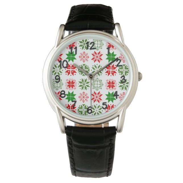 Schneeflocken Armbanduhr (Vorderseite)