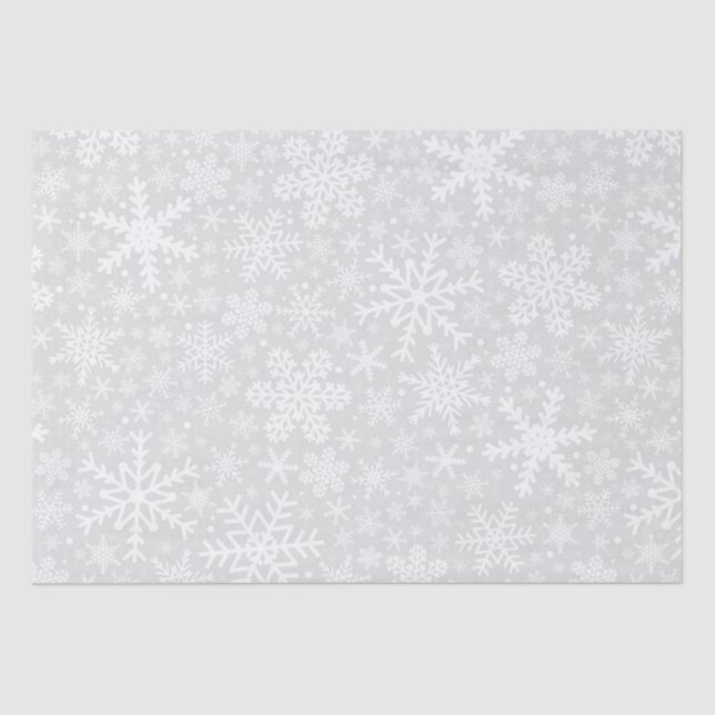 Schneeflocken auf dem Papier zum Thema Silberflieg (Vorderseite)