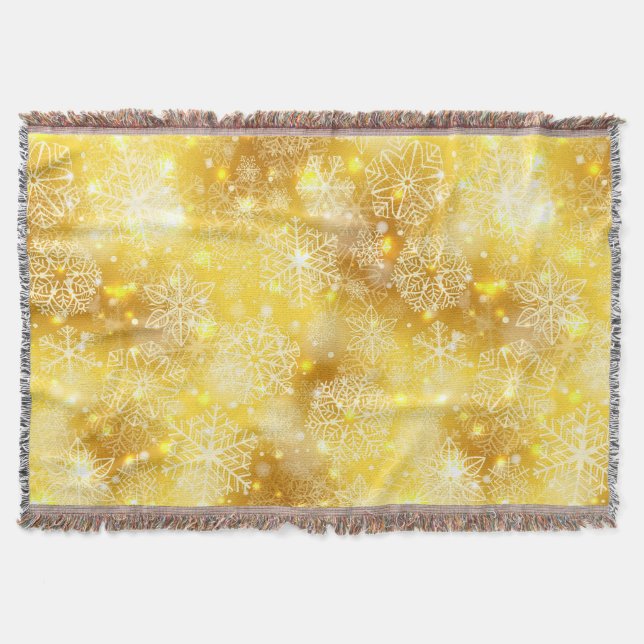 Schneeflocken auf goldenen Flächen Decke (Vorderseite)