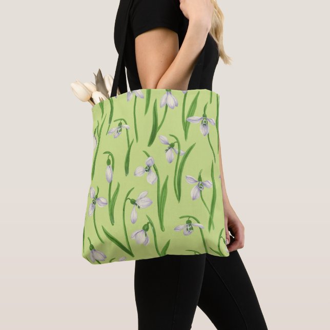Schneeflocken auf Honigtau Tasche (Von Nahem)