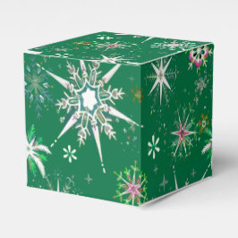 Schneeflocken aus der Mitte des Jahrhunderts im Üb Geschenkschachtel