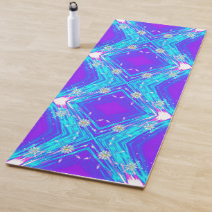 Schneeflocken aus Glitzer Yogamatte