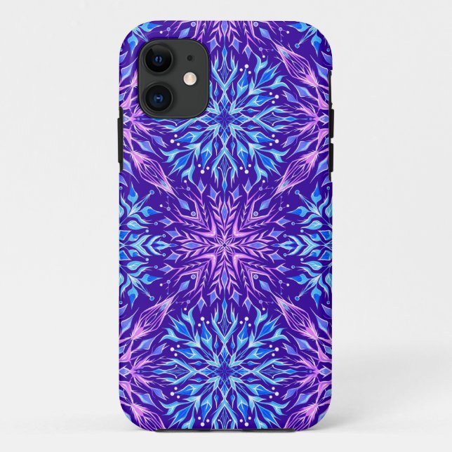 Schneeflocken aus hellen Kristallen Case-Mate iPhone Hülle (Rückseite)