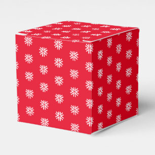 Schneeflocken aus weißem Schnee - Muster Rotes Ges Geschenkschachtel