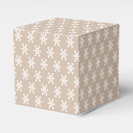 Schneeflocken aus weißem Snowstar-Muster Beige-Ges Geschenkschachtel
