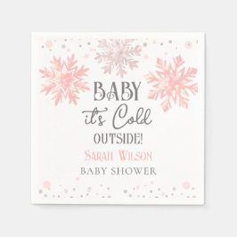 Schneeflocken Baby es ist kalt draußen Babydusche  Serviette