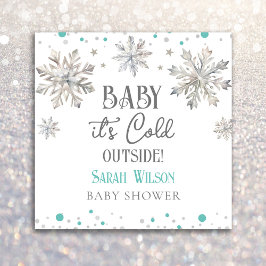 Schneeflocken Baby es ist kalt draußen Babydusche Serviette