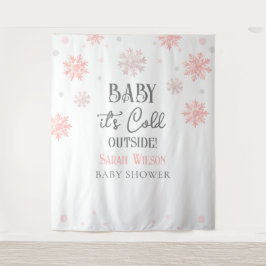 Schneeflocken Baby es ist kalt draußen Babydusche  Wandteppich