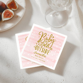 Schneeflocken Baby Es ist kalte Outside Girl Baby  Serviette