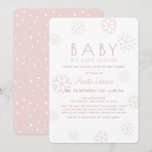 Schneeflocken Baby mit kalt rosa Drive-by Baby Dus