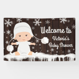 Schneeflocken-Baby-Shower- Banner