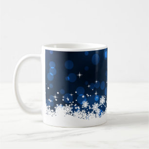 Schneeflocken - Blau Kaffeetasse