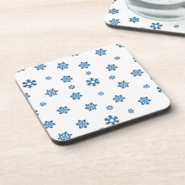 Schneeflocken (blau und schwarz) getränkeuntersetzer