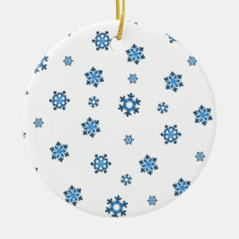 Schneeflocken (blau und schwarz) keramik ornament