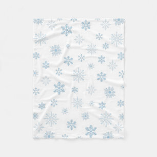 Schneeflocken Blau Weiße, gemütliches Fleece Blank
