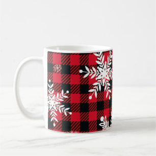 Schneeflocken & Buffalo Kariert: Wintergarten Kaffeetasse