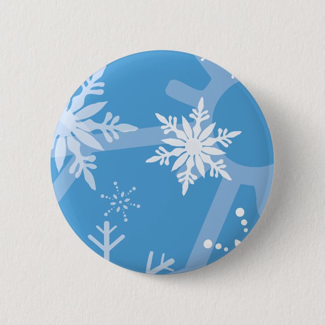 Schneeflocken Button (Vorderseite)