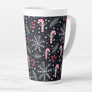 Schneeflocken & Candy Canes Urlaub Milchtasse