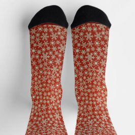 Schneeflocken Crew Socken