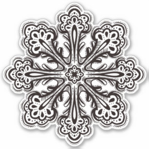 Schneeflocken Dekorieren Wintermärchen Aufkleber