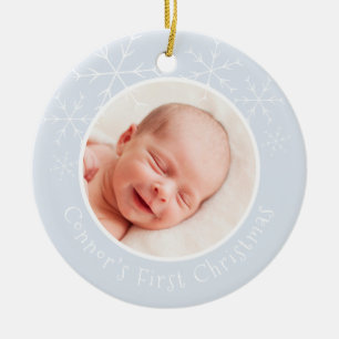 Schneeflocken der ersten Weihnachtsfeier der Keram Keramik Ornament