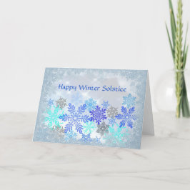 Schneeflocken Design Winter Solstice Card Karte