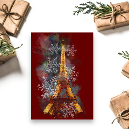 Schneeflocken Eiffelturm Paris Winter Weihnachten