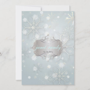 Schneeflocken, Einladungen für Winterhochzeiten