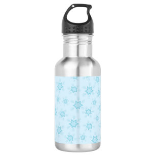 Schneeflocken, Eisblau, Eisige Schneeflocken, Schn Edelstahlflasche