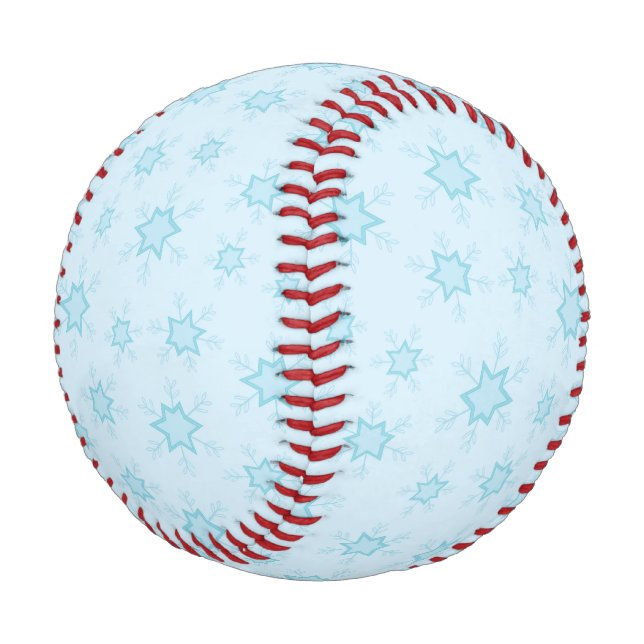 Schneeflocken, Eisblau, Eisschneeflocken, Schnee Baseball (Schrägansicht)