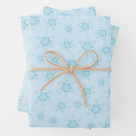 Schneeflocken, Eisblau, Eisschneeflocken, Schnee Geschenkpapier Set