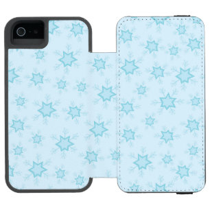 Schneeflocken, Eisblau, Eisschneeflocken, Schnee Incipio Watson™ iPhone 5 Geldbörsen Hülle