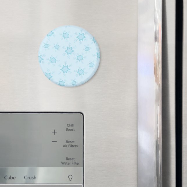 Schneeflocken, Eisblau, Eisschneeflocken, Schnee Magnet (In Situ (Kühlschrank))