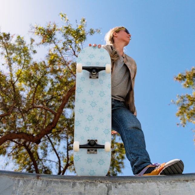 Schneeflocken, Eisblau, Eisschneeflocken, Schnee Skateboard (Außenbereich 1)