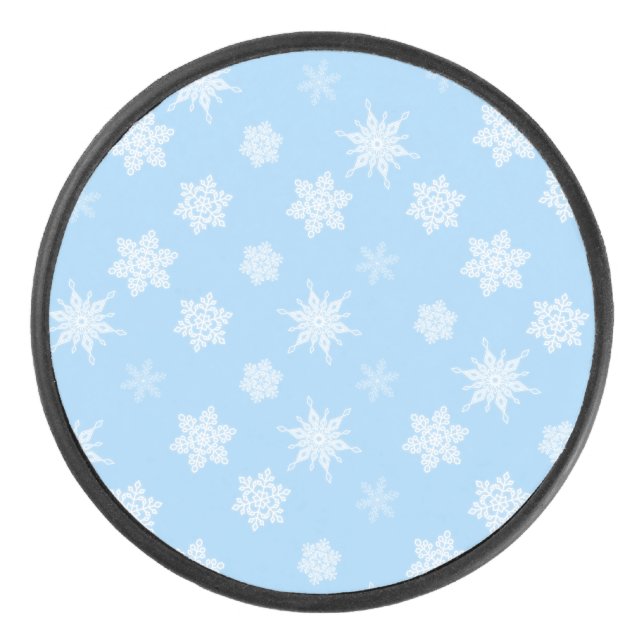 Schneeflocken Eishockey Puck (Vorderseite)