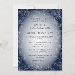 Schneeflocken Elegante Corporate Holiday Party Einladung
