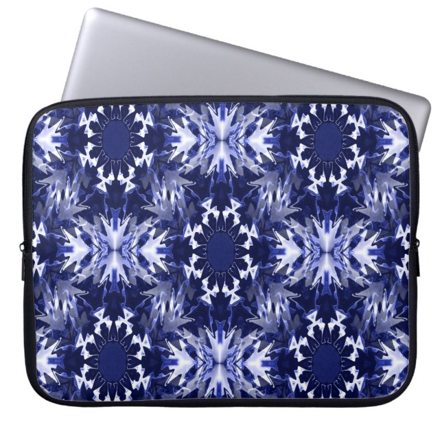 Schneeflocken en bleu..... laptopschutzhülle (Vorderseite)