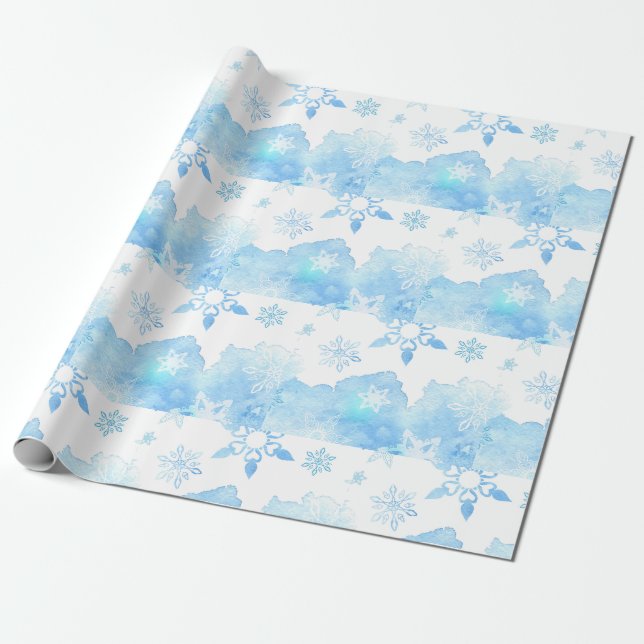 Schneeflocken-Farbpapier Geschenkpapier (Ungerollt)