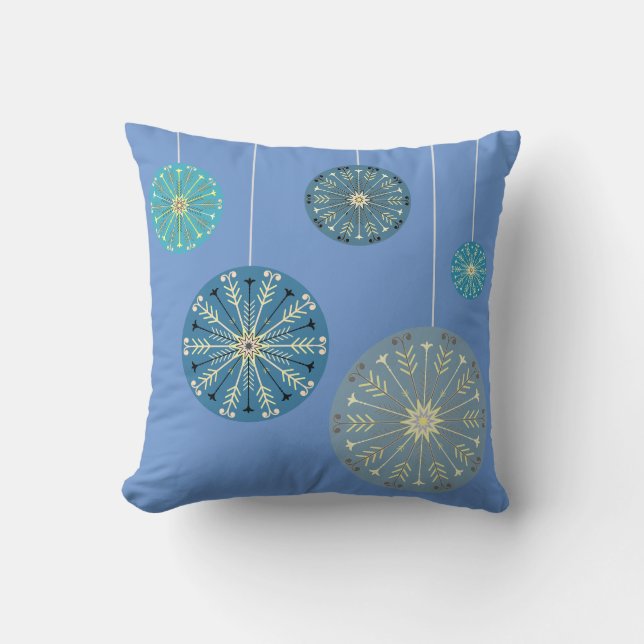 Schneeflocken | Ferienfarben | Kissen (Vorderseite)
