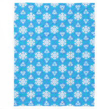 Schneeflocken fern von der Fleece-Decke