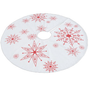 Schneeflocken Fleece Baumrock Weihnachtsbaumdecke