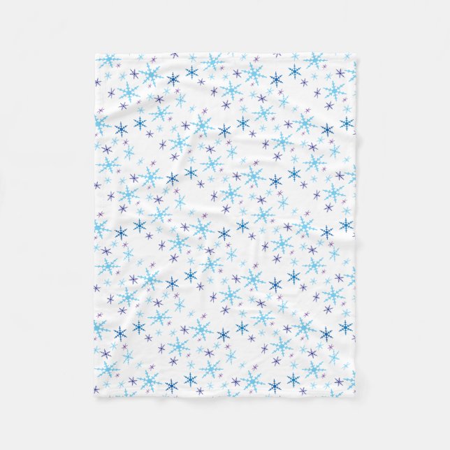 Schneeflocken Fleece Blanket (Vorderseite)